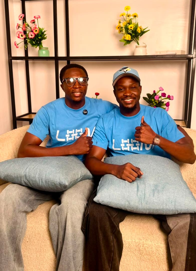 Loom Founders Matthew Marzu and Prince Adeola in Lagos studio